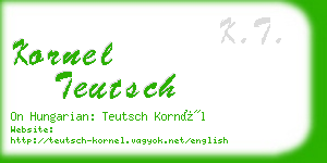 kornel teutsch business card